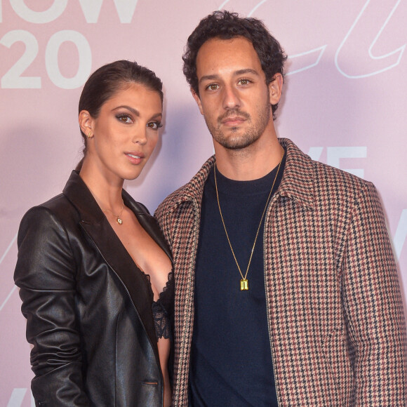 Iris Mittenaere et Diego El Glaoui - Photocall du défilé Etam Live Show 2020 à Paris le 29 septembre 2020. © Pool Agence Bestimage