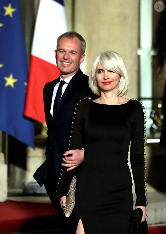 François de Rugy, président de l'Assemblée nationale et sa femme Séverine Servat, journaliste à Gala le 19 mars 2018. © Jacovides-Moreau/Bestimage