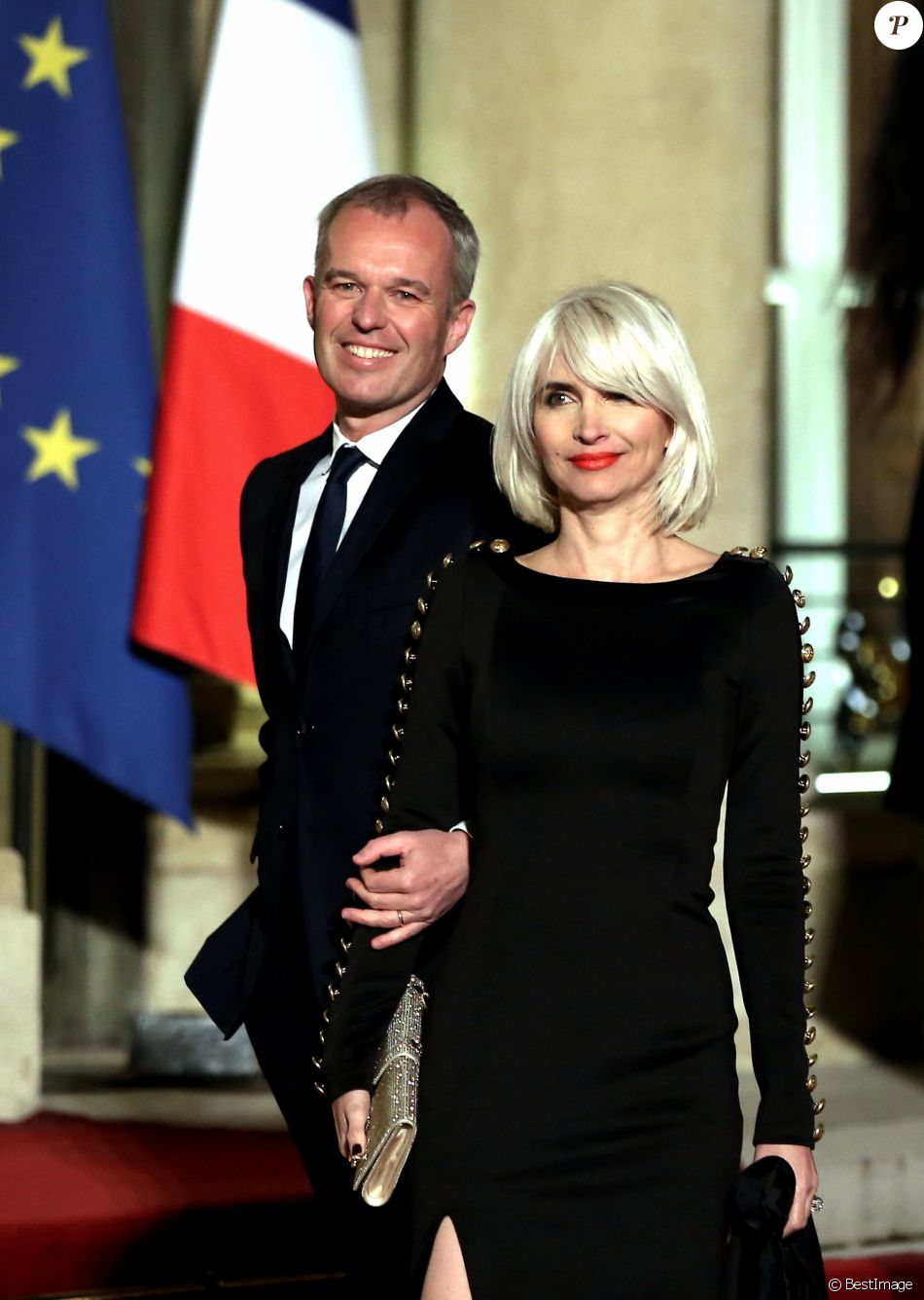 François de Rugy, président de l'Assemblée nationale et sa femme Séverine Servat, journaliste à Gala le 19 mars 2018. © Jacovides-Moreau/Bestimage