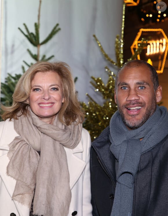 Valérie Trierweiler et son compagnon Romain Magellan lors de la soirée de lancement du "Winter Time 2018" au profit de l'association ELA à l'hôtel Sofitel rue du Faubourg Saint-Honoré à Paris, France, le 15 Novembre 2018. © Denis Guignebourg/BestImage