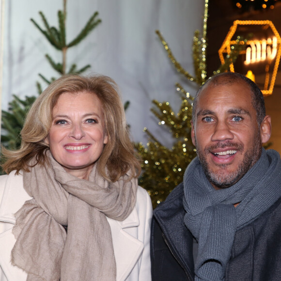 Valérie Trierweiler et son compagnon Romain Magellan lors de la soirée de lancement du "Winter Time 2018" au profit de l'association ELA à l'hôtel Sofitel rue du Faubourg Saint-Honoré à Paris, France, le 15 Novembre 2018. © Denis Guignebourg/BestImage