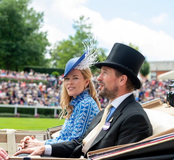 Peter et Autumn Phillips - La famille royale d'Angleterre lors du Royal Ascot 2018 à l'hippodrome d'Ascot dans le Berkshire. Le 20 juin 2018