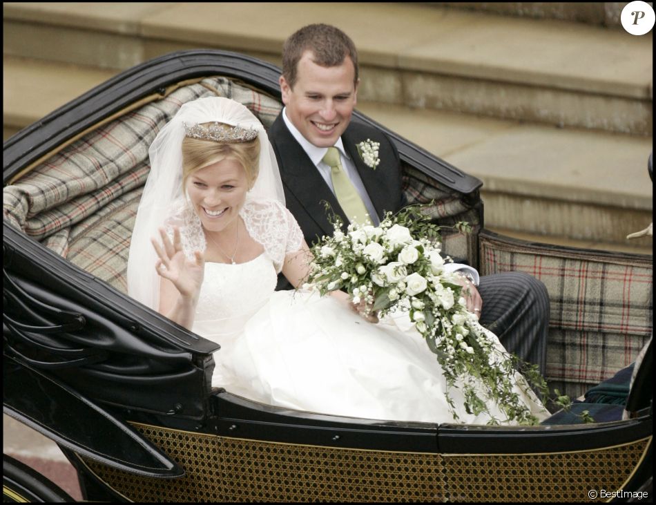 Mariage de Peter Phillips et Autumn Kelly à Windsor en 2008.