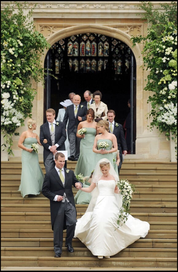 Mariage de Peter Phillips et Autumn Kelly à Windsor en 2008.