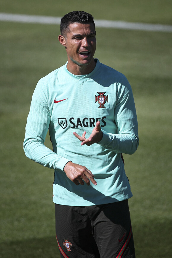 Cristiano Ronaldo - Entraînement de l'équipe du Portugal pour l'Euro 2020 au Complexe sportif Cidade do Futebol à Algés, Portugal. © Atlantico Press/Zuma Press/Bestimage