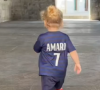 Amaro, le fils d'Antoine Griezmann et Erika Choperena, déjà en tenue pour regarder le match France - Allemagne à l'Euro.