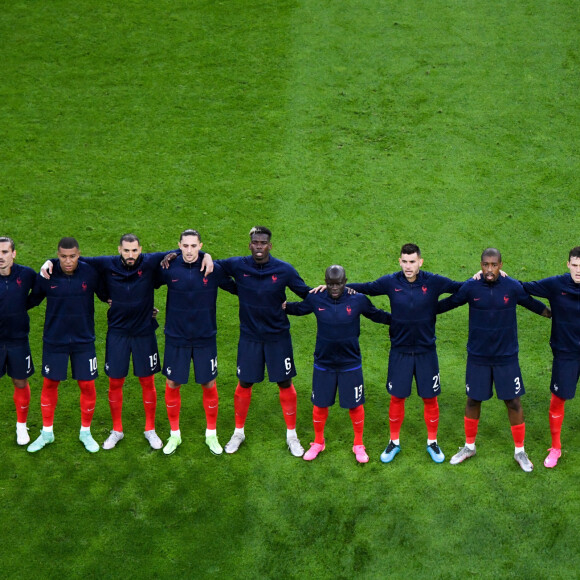 Hymnes nationaux lors du match de l'UEFA Euro 2020 opposant l'Allemagne à la France au stade Allianz Arena à Munich, Allemagne, le 15 juin 2021. La France a gagné 1-0. © Anthony Bibard/Panoramic/Bestimage 