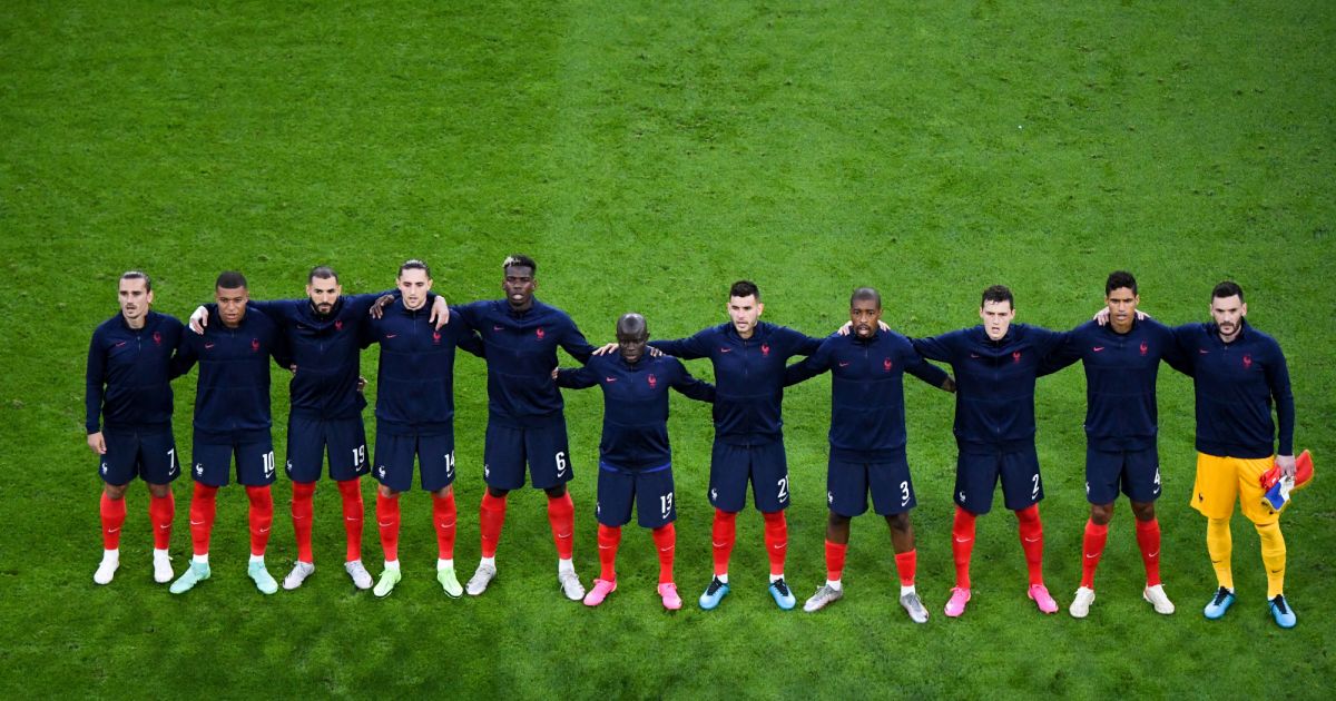Hymnes nationaux lors du match de l'UEFA Euro 2020 opposant l'Allemagne à la France au stade ...