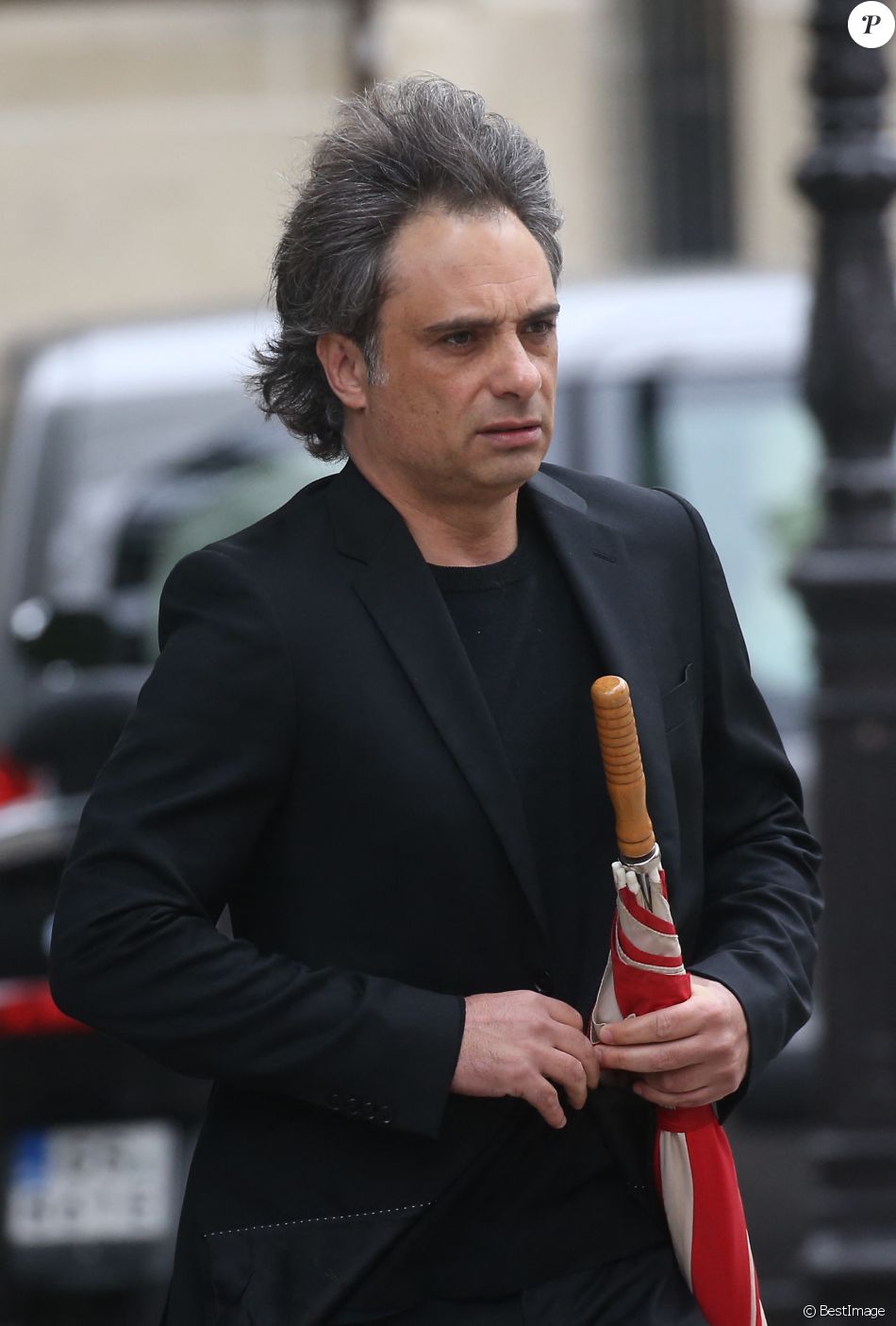 Raphaël (le compagnon de Laura Smet) - Obsèques de André Rousselet en la Basilique Sainte-Clotilde de Paris le 2 juin 2016.