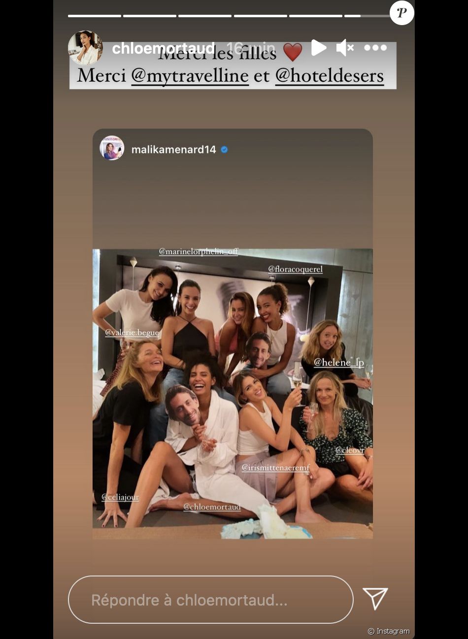 Chloé Mortaud fête son enterrement de vie de jeune fille avec ses copines Miss Marine Lorphelin, Malika Ménard, Valérie Bègue, Flora Coquerel et Iris Mittenaere - Instagram