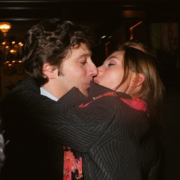 Laurent Gerra et Mathilde Seigner au Fouquet's.