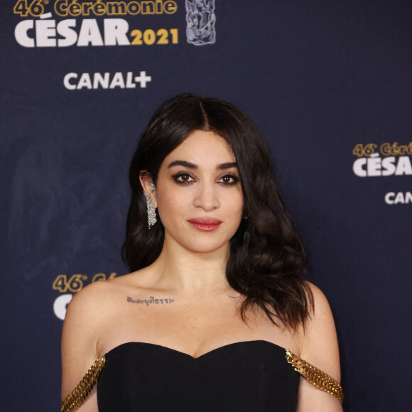 Camélia Jordana (Bijoux Messika) lors du photocall lors de la 46ème cérémonie des César à l'Olympia à Paris, France, le 12 mars 2021.© Thomas Samson / Pool / Bestimage