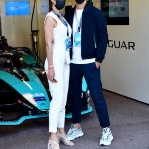 Iris Mittenaere et son compagnon Diego El Glaoui - People lors de la 4ème édition du E-Prix De Monaco 2021 le 8 mai 2021 © Bruno Bebert / Bestimage 