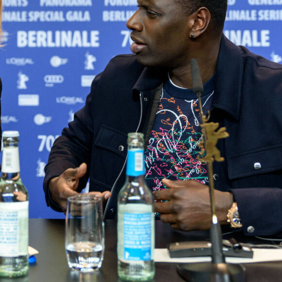 Virginie Efira, Omar Sy à la conférence de presse du film "Police Night Shift" lors de la 70ème édition du festival international du film de Berlin (La Berlinale 2020), le 28 février 2020.