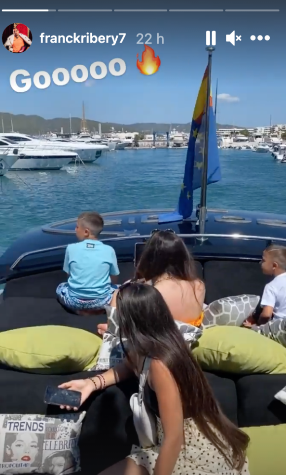 Franck Ribéry en vacances en famille à Ibiza, Juin 2021.