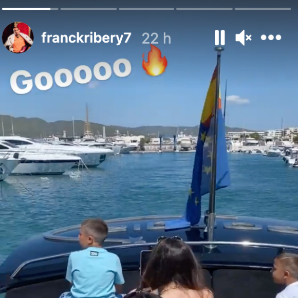 Franck Ribéry en vacances en famille à Ibiza, Juin 2021.