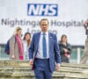 Epidémie de Coronavirus (Covid-19) - Matt Hancock, le secrétaire d'État britannique à la Santé et aux Services sociaux, lors de l'ouverture du NHS Nightingale Hospital au centre ExCel le 3 avril 2020 à Londres, Angleterre. 