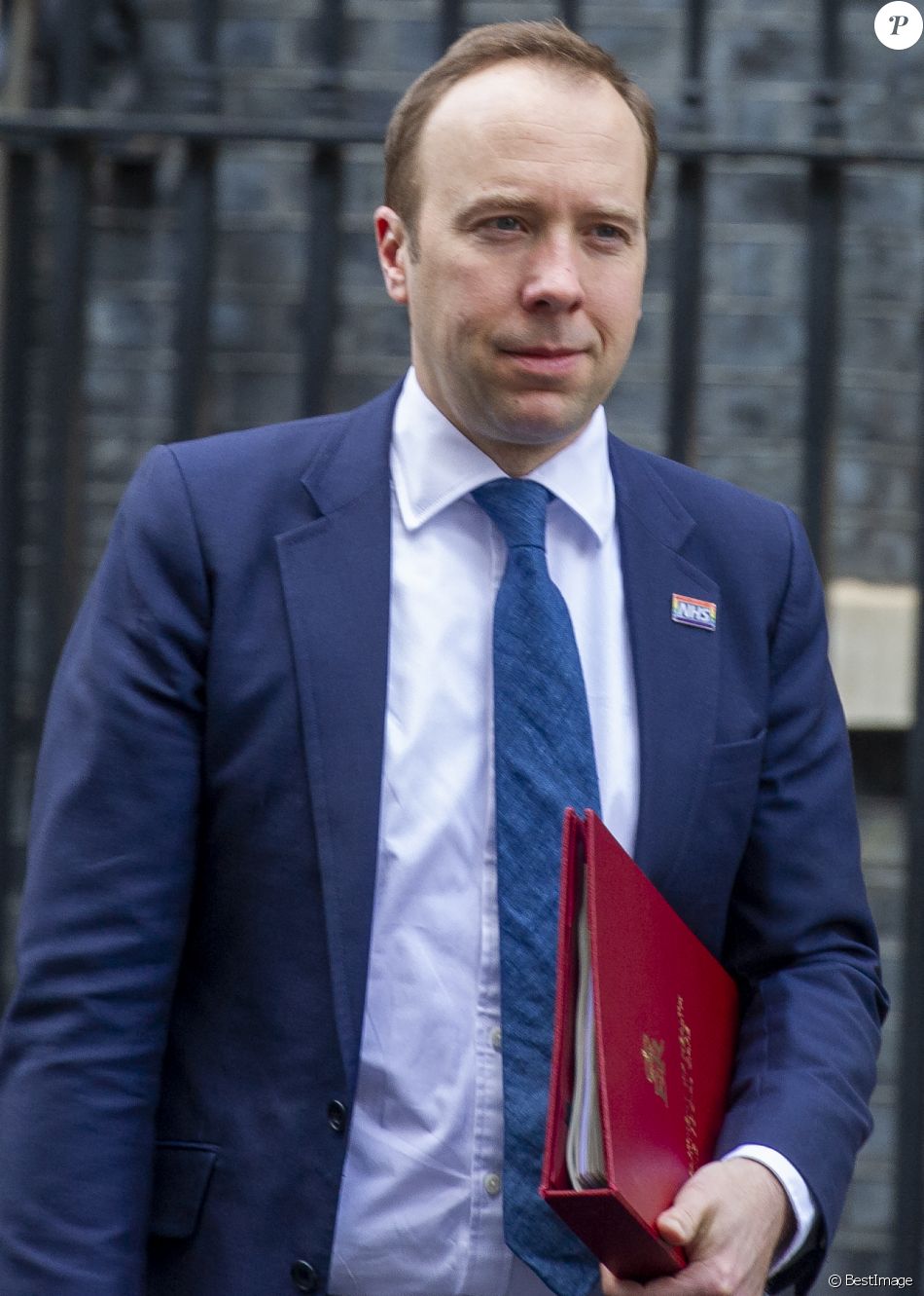 Matt Hancock à la sortie d'un rendez-vous sur le coronavirus à Londres
