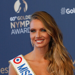 Amandine Petit (Miss France 2021) lors du photocall de la cérémonie des Nymphes d'Or du 60ème festival de télévision de Monte Carlo au Grimaldi Forum à Monaco le 22 juin 2021.Cette année, beaucoup de lauréats seront présents en hologramme à cause des restrictions sanitaires © Claudia Albuquerque / Bestimage