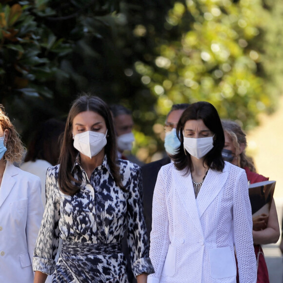 La reine Letizia d'Espagne lors de la cérémonie d'ouverture du "World Blindness Summit Madrid 2021" à Madrid. Le 28 juin 2021