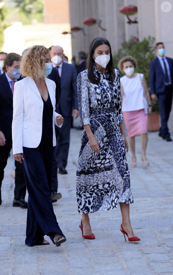 La reine Letizia d'Espagne lors de la cérémonie d'ouverture du "World Blindness Summit Madrid 2021" à Madrid. Le 28 juin 2021