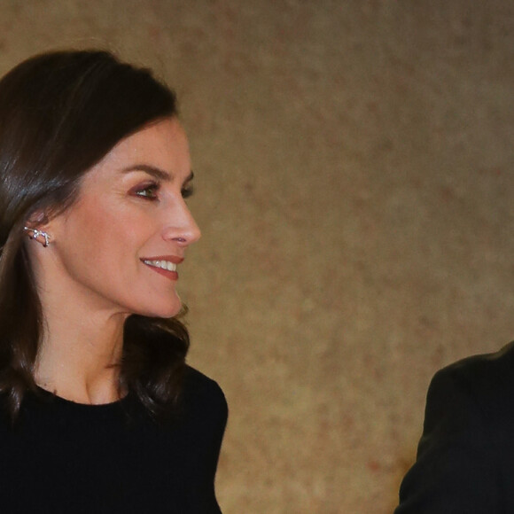 La reine Letizia d'Espagne lors du sommet "Impacto Socioeconomico de los accidentes de trafico con victimas infantiles" à Madrid. Le 12 décembre 2019