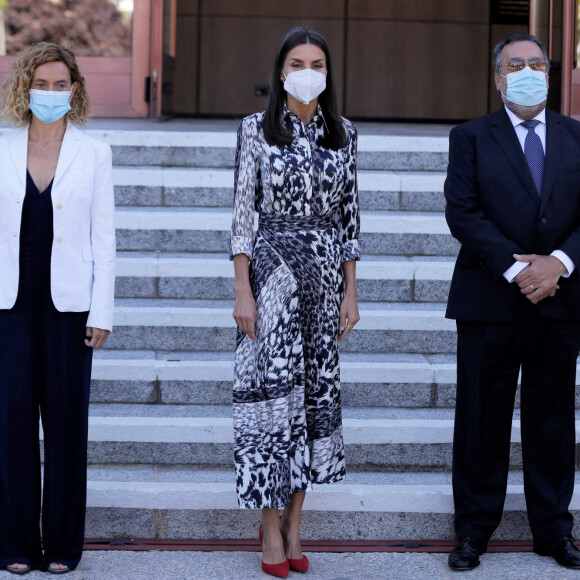 La reine Letizia d'Espagne lors de la cérémonie d'ouverture du "World Blindness Summit Madrid 2021" à Madrid. Le 28 juin 2021