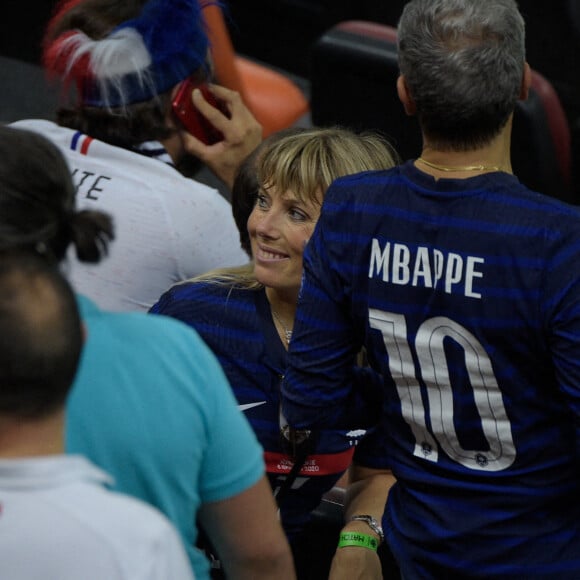 Nagui et sa femme Mélanie Page ont assisté au 8e de finale de l'Euro opposant la France à la Suisse au stade Arena Nationala. Bucarest, le 28 juin 2021. © Federico Pestellini / Panoramic / Bestimage