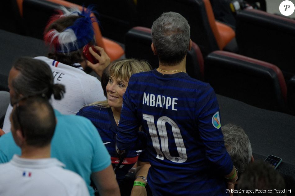 Nagui et sa femme Mélanie Page ont assisté au 8e de finale de l'Euro opposant la France à la Suisse au stade Arena Nationala. Bucarest, le 28 juin 2021. © Federico Pestellini / Panoramic / Bestimage