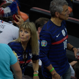Nagui et sa femme Mélanie Page ont assisté au 8e de finale de l'Euro opposant la France à la Suisse au stade Arena Nationala. Bucarest, le 28 juin 2021. © Federico Pestellini / Panoramic / Bestimage