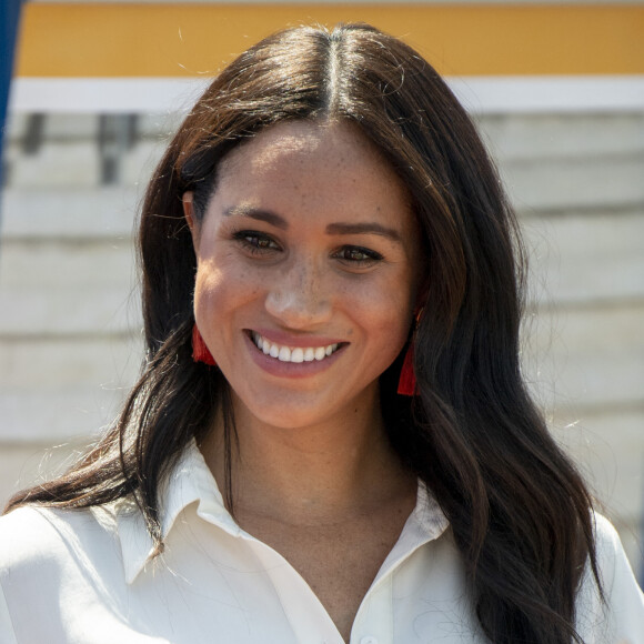 Meghan Markle, duchesse de Sussex en visite dans un township de Johannesburg le 2 octobre 2019