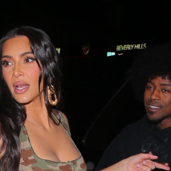 Kim Kardashian - People à la sortie de la soirée de lancement de la nouvelle marque de tequila de K. Jenner 818 au restaurant "The Nice Guy" à Los Angeles, le 21 mai 2021.