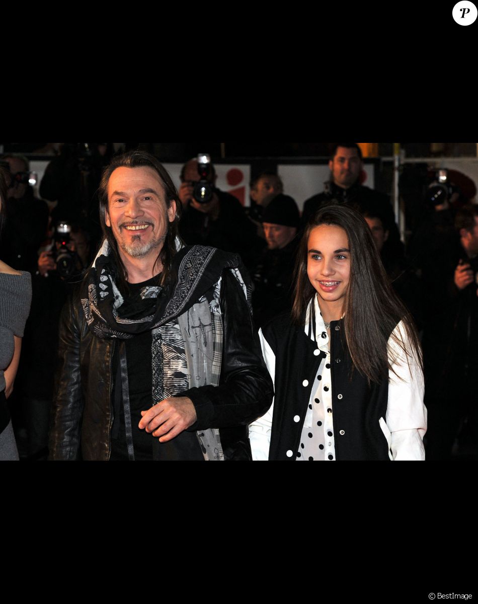 Florent Pagny et sa fille Ael - 15eme edition des NRJ Music Awards au Palais des Festivals a Cannes.