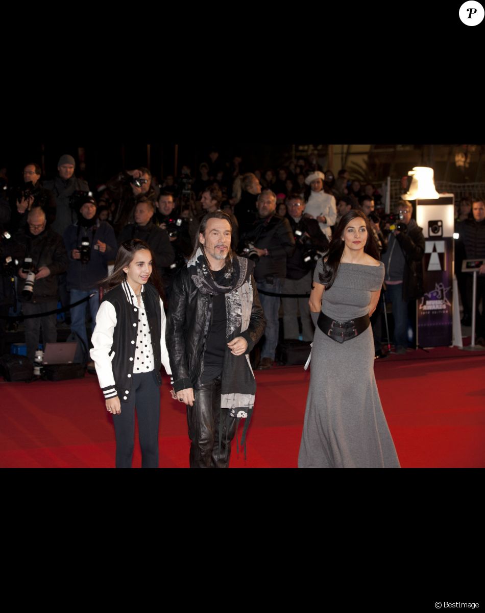 Florent Pagny, sa femme Azucena et leur fille Ael - 15eme edition des NRJ Music Awards a Cannes. Le 14 decembre 2013.
