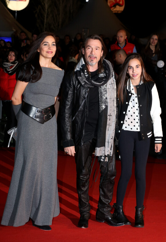 Florent Pagny, sa femme Azucena et leur fille Ael - 15eme edition des NRJ Music Awards a Cannes. Le 14 decembre 2013.