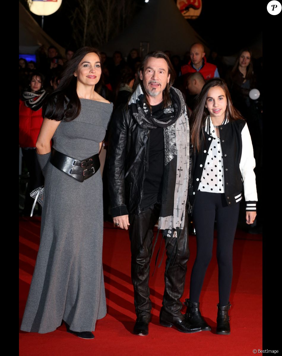 Florent Pagny, sa femme Azucena et leur fille Ael - 15eme edition des NRJ Music Awards a Cannes. Le 14 decembre 2013.