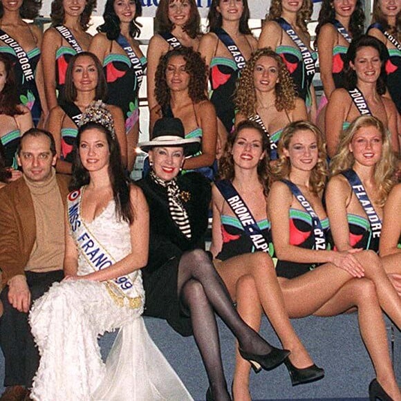 Election Miss France 2000, présentation des Miss avec Miss France 1999 Mareva Galanter et Geneviève de Fontenay