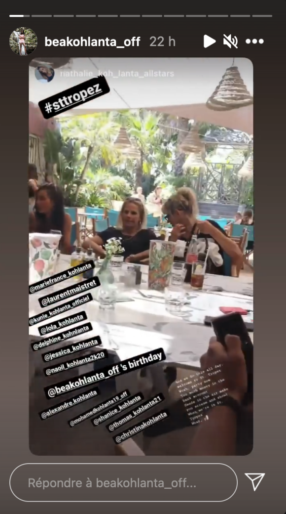 Béatrice (Koh-Lanta) fête son anniversaire avec une trentaine d'anciens candidats de l'émission à Saint-Tropez - Instagram