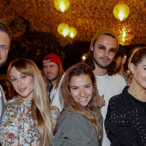 Exclusif - Christian Millette, Denitsa Ikonomova, Anthony Colette, Candice Pascal, Maxime Dereymez Denitsa Ikonomova lors de la soirée qui se tenait sur la terrasse éphémère "Barbanegra" à Paris, le 6 juillet 2021. © Christophe Clovis/Bestimage