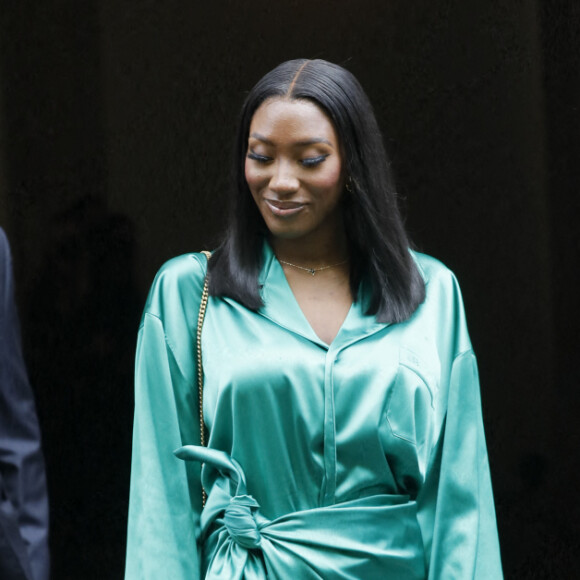Aya Nakamura à l'issue du défilé Balenciaga (collection Haute Couture Automne/Hiver) au George V à Paris. © Clovis-Veeren/Bestimage