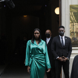 Aya Nakamura à l'issue du défilé Balenciaga (collection Haute Couture Automne/Hiver 2021-2022) au George V à Paris. Le 7 juillet 2021. © Clovis-Veeren/Bestimage