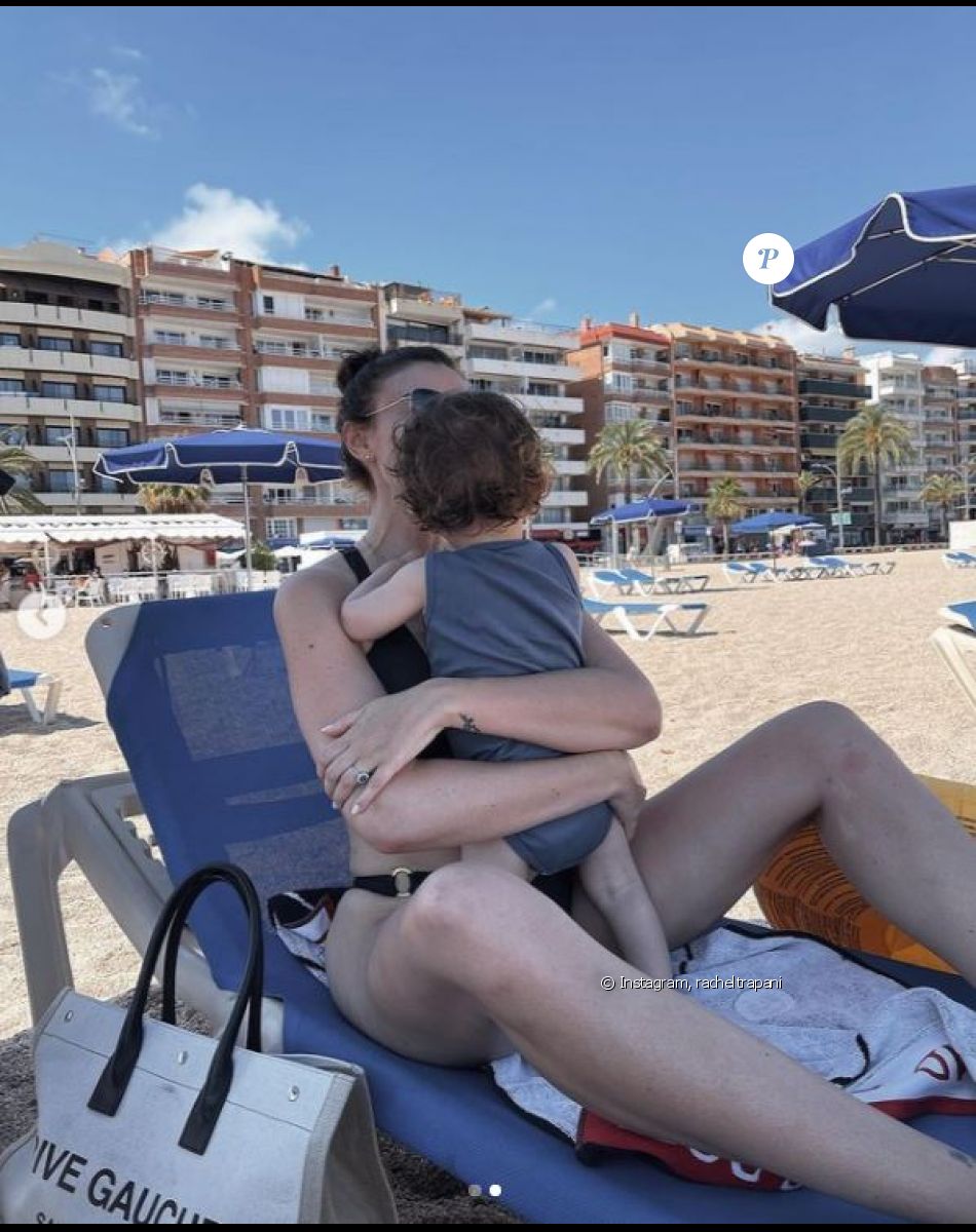 Rachel Legrain-Trapani en Espagne avec son fils Andréa, qui a fêté son 1er anniversaire