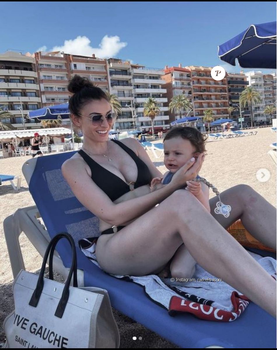 Rachel Legrain-Trapani en Espagne avec son fils Andréa, qui a fêté son 1er anniversaire