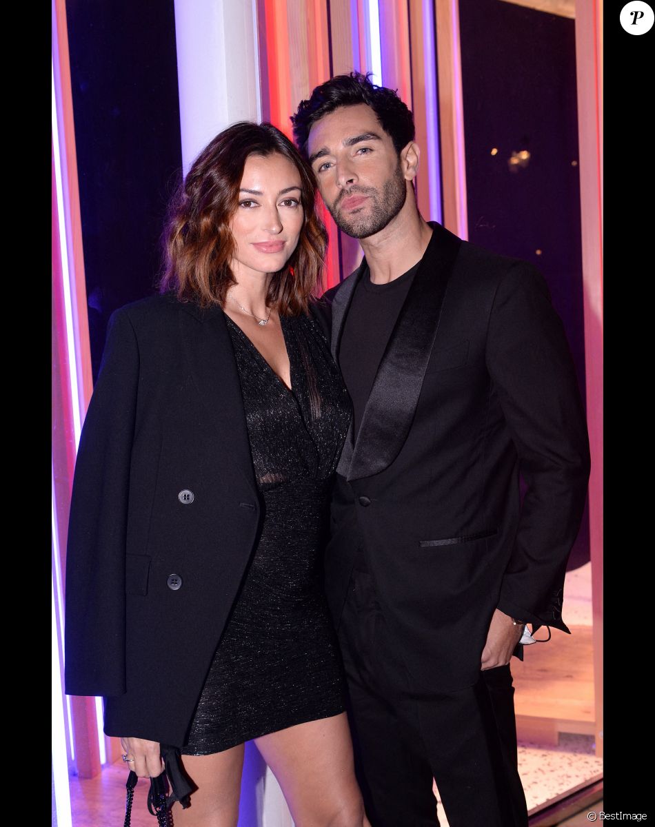 Exclusif - Valentin Léonard et Rachel Legrain-Trapani - Photocall en marge du défilé Etam Live Show 2020 à Paris le 29 septembre 2020. © Pool Agence Bestimage
