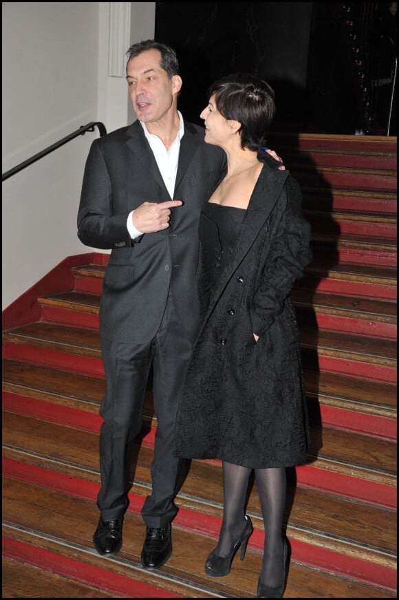 Helene Medigue et son mari Samuel Labarthe - Prix du Producteur Francais de Television, Salle Wagram a Paris