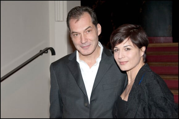 Helene Medigue et son mari Samuel Labarthe - Prix du Producteur Francais de Television, Salle Wagram a Paris