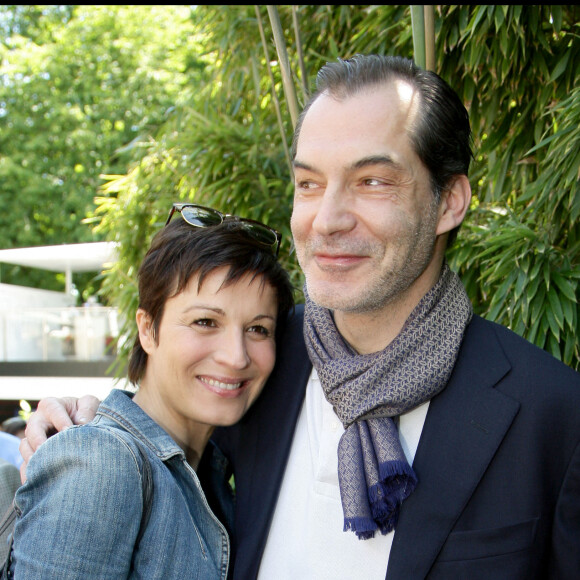 Samuel Labarthe et sa femme Hélène Médigue - Roland Garros 2009