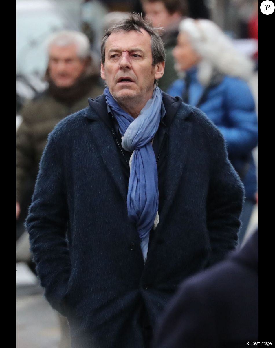 Jean-Luc Reichmann - Arrivées aux obsèques de Michou en l'église Saint-Jean de Montmartre à Paris. Le 31 janvier 2020