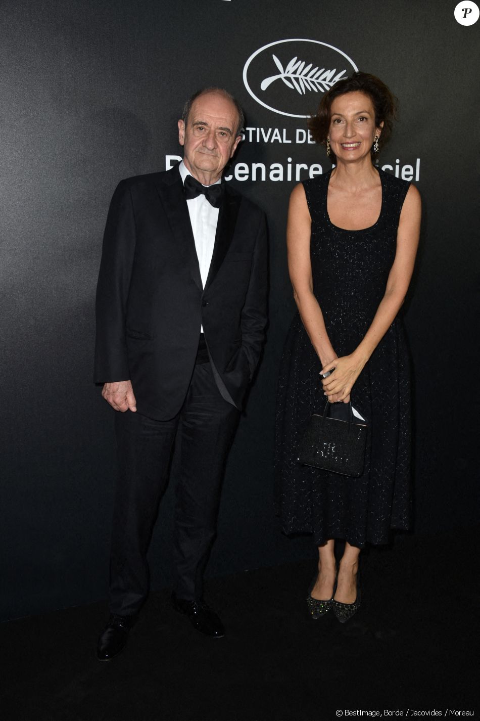 Pierre Lescure, président du Festival de Cannes, et l'ex-Ministre de la Culture Audrey Azoulay assistent à la soirée des Trophées Chopard 2021, lors du 74ème Festival du film de Cannes, au salon Croisette de l'hôtel Majestic. Cannes, le 9 juillet 2021 © Borde / Jacovides / Moreau / Bestimage