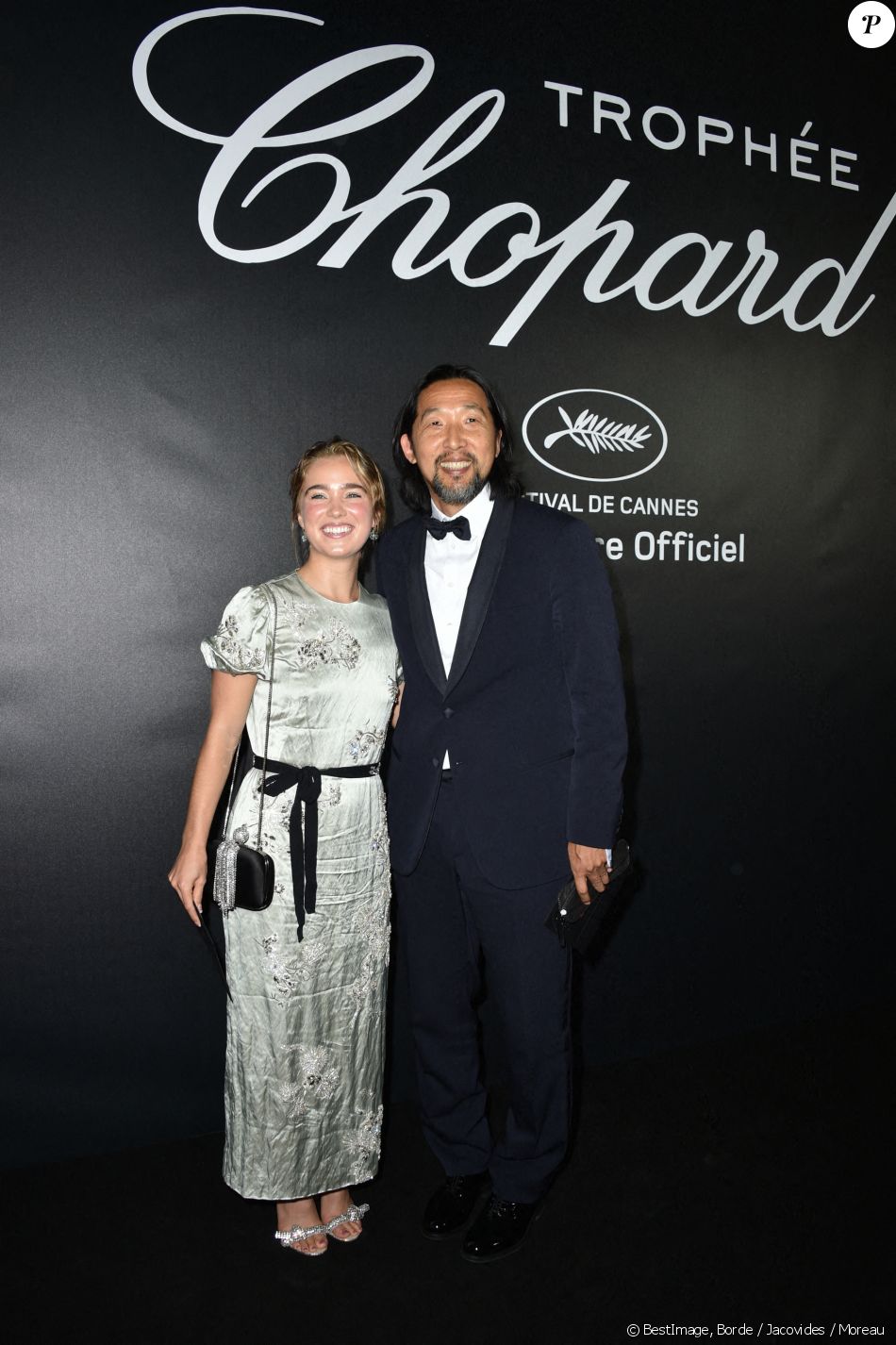 Haley Lu Richardson et Kogonada assistent à la soirée des Trophées Chopard 2021, lors du 74ème Festival du film de Cannes, au salon Croisette de l'hôtel Majestic. Cannes, le 9 juillet 2021 © Borde / Jacovides / Moreau / Bestimage